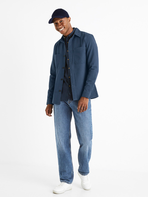 Celio Синя мъжка риза Celio Camone