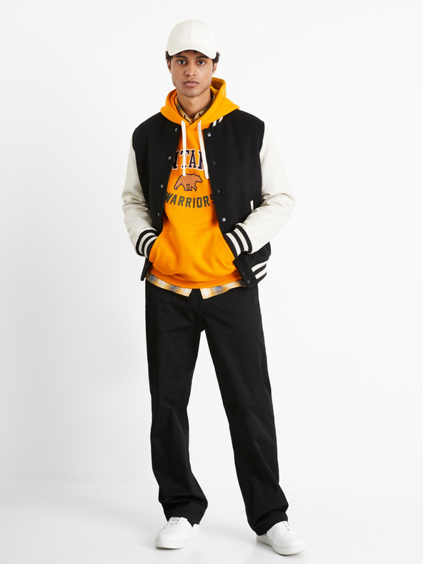 Celio Черен мъжки свободен панталон Celio Coloose1