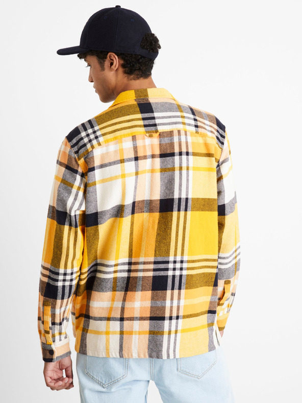 Celio Сиво-жълто мъжко карирано яке Celio Университет Бъркли