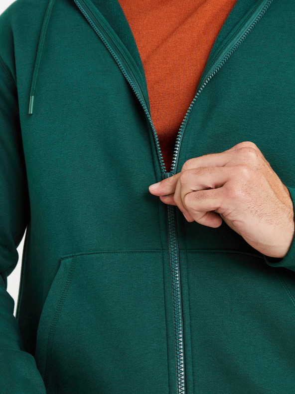 Celio Тъмнозелен мъжки суитчър с цип Celio Vethree
