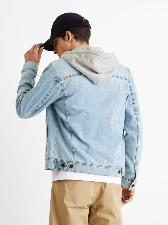 Celio Светлосиньо мъжко дънково яке Celio Cudenshood