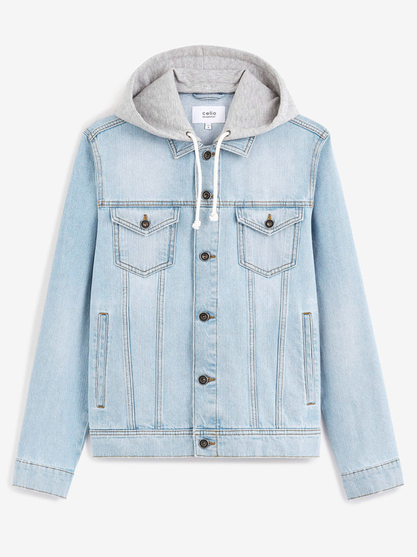 Celio Светлосиньо мъжко дънково яке Celio Cudenshood