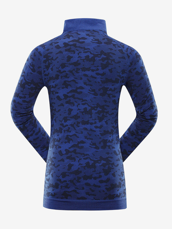 ALPINE PRO Тъмно синя детска шарена функционална тениска ALPINE PRO Lubino