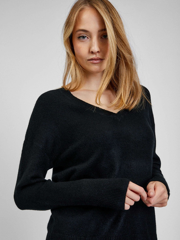 GAP Плетен пуловер с V-образно деколте GAP