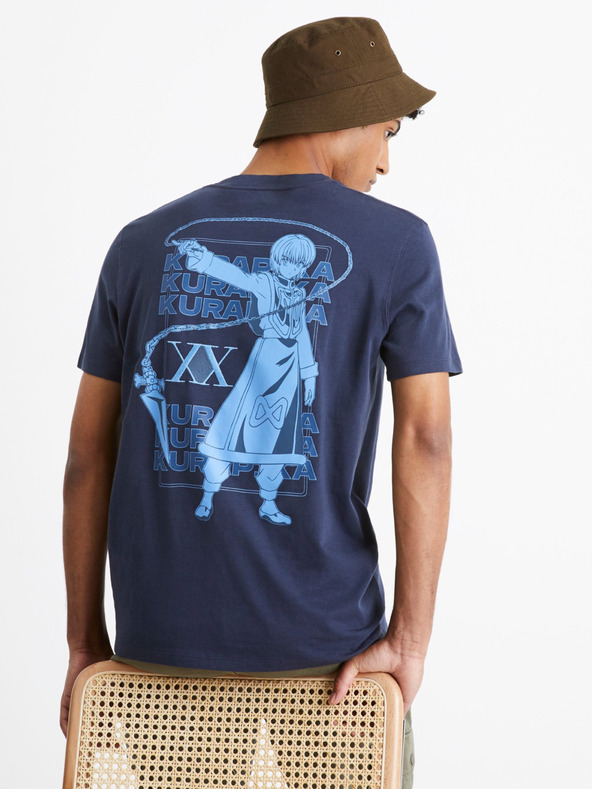 Celio Тъмно синя мъжка риза Celio Hunter & Hunter с щампа