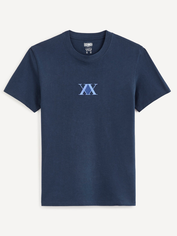 Celio Тъмно синя мъжка риза Celio Hunter & Hunter с щампа