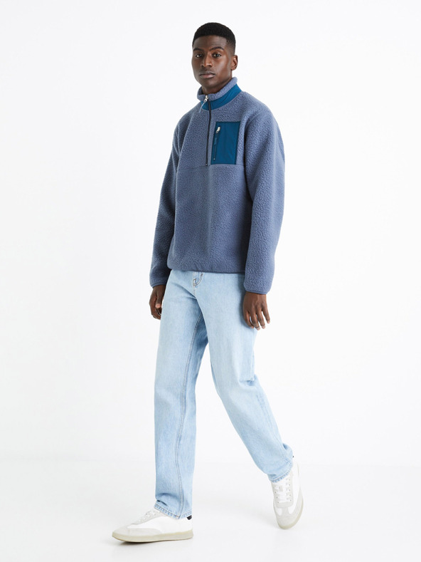 Celio Синя мъжка поларена блуза Celio Цепеш