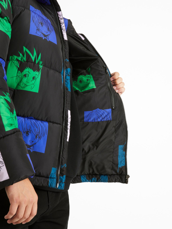 Celio Зелено и черно мъжко ватирано зимно яке Celio Hunter & Hunter