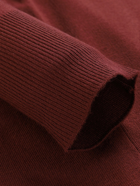 NAX Дамски дълъг пуловер NAX Edera в цвят бордо