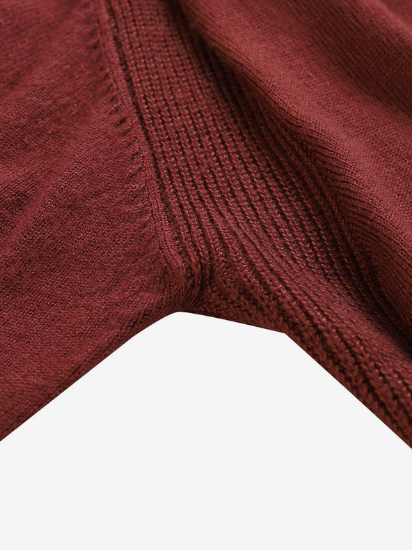 NAX Дамски дълъг пуловер NAX Edera в цвят бордо