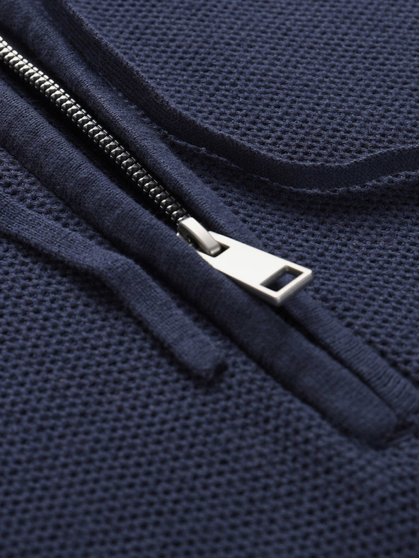 NAX Тъмно син мъжки пуловер с качулка NAX Polin