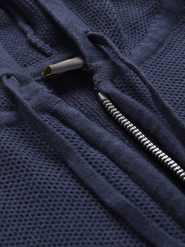 NAX Тъмно син мъжки пуловер с качулка NAX Polin