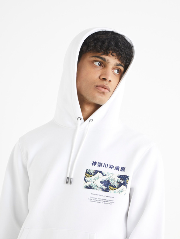 Celio Бяла качулка Celio Hokusai