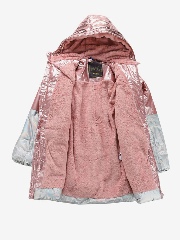 NAX NAX FEREGO сиво и розово палто за момичета