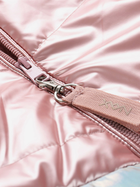 NAX NAX FEREGO сиво и розово палто за момичета