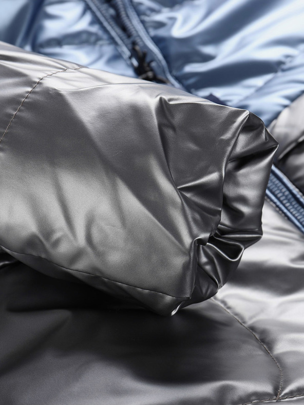 NAX Сиво и синьо палто за момичета NAX FEREGO