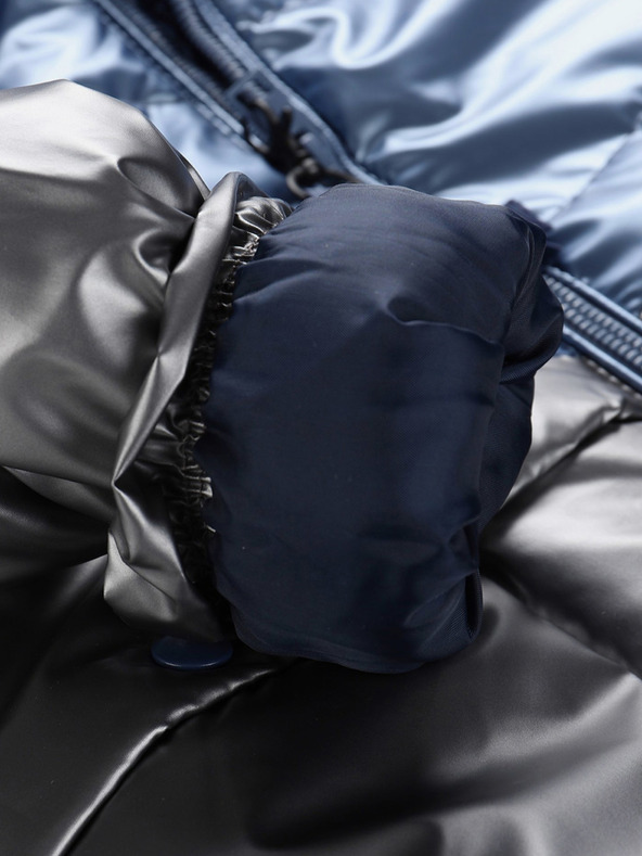 NAX Сиво и синьо палто за момичета NAX FEREGO