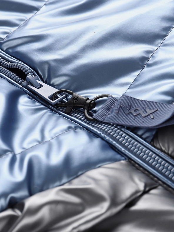 NAX Сиво и синьо палто за момичета NAX FEREGO