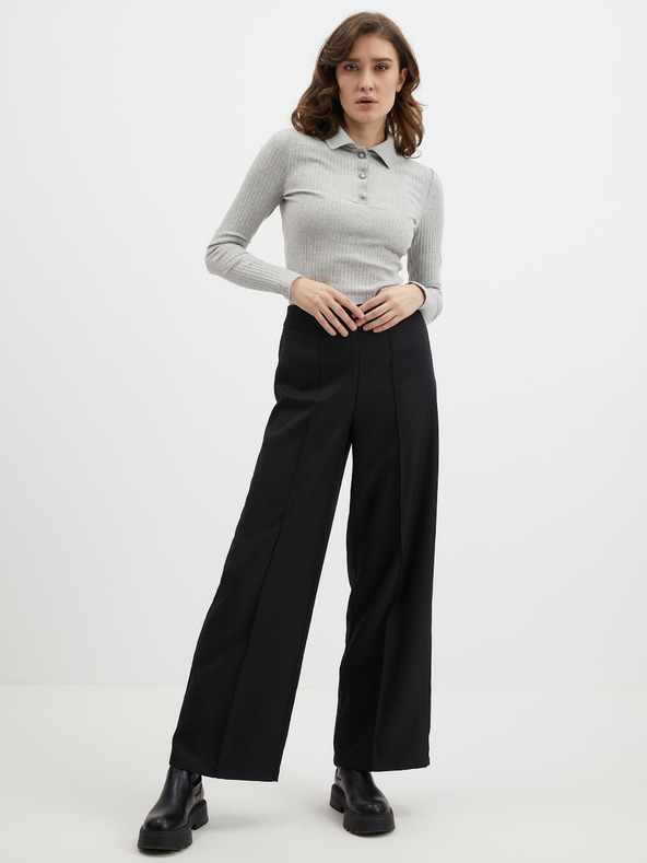 Orsay Светлосива дамска меланжирана поло тениска ORSAY