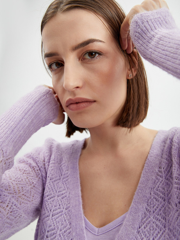 Orsay Светлолилава дамска миди рокля-пуловер с примес на вълна ORSAY