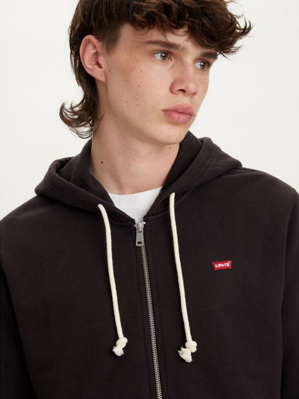 Levi's® Черна мъжка блуза Levi's® New Original Zip Up Hoodie Meteorite