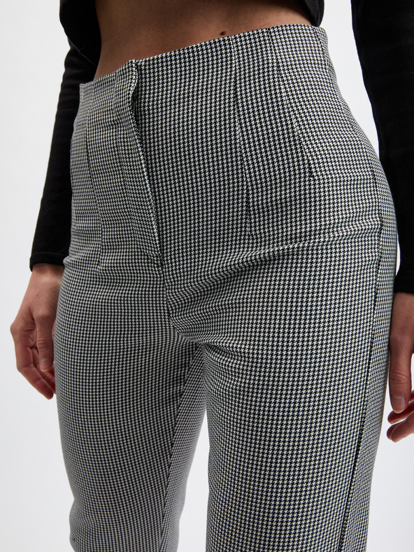 Orsay Черен дамски панталон с десен ORSAY