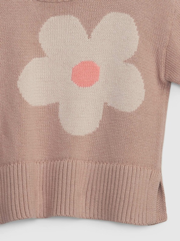 GAP Бебешки пуловер с цвете GAP