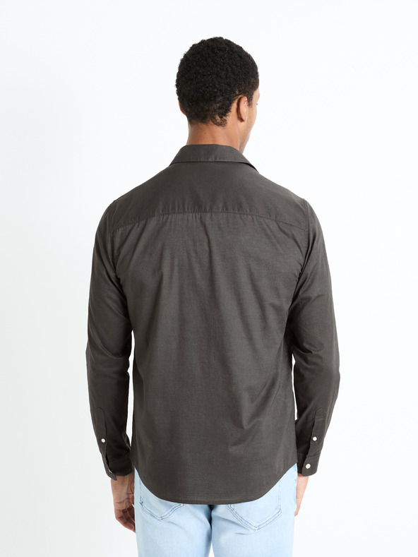 Celio Тъмно сива мъжка риза Celio Fames