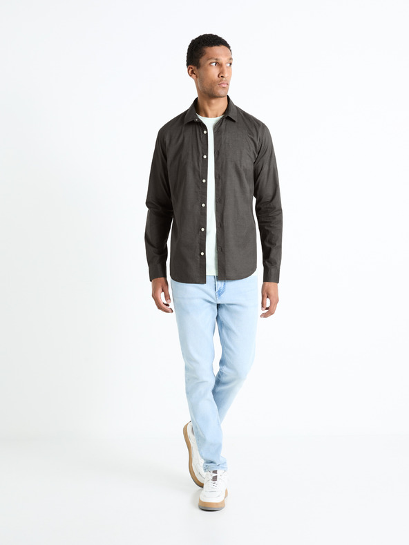 Celio Тъмно сива мъжка риза Celio Fames