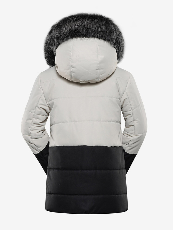 ALPINE PRO Черно-бяло зимно яке за момичета ALPINE PRO Egypo