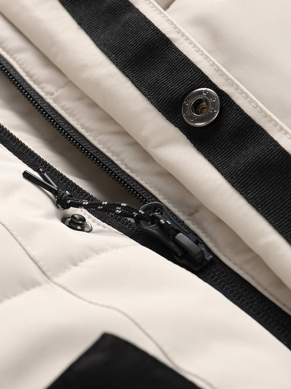 ALPINE PRO Черно-бяло зимно яке за момичета ALPINE PRO Egypo