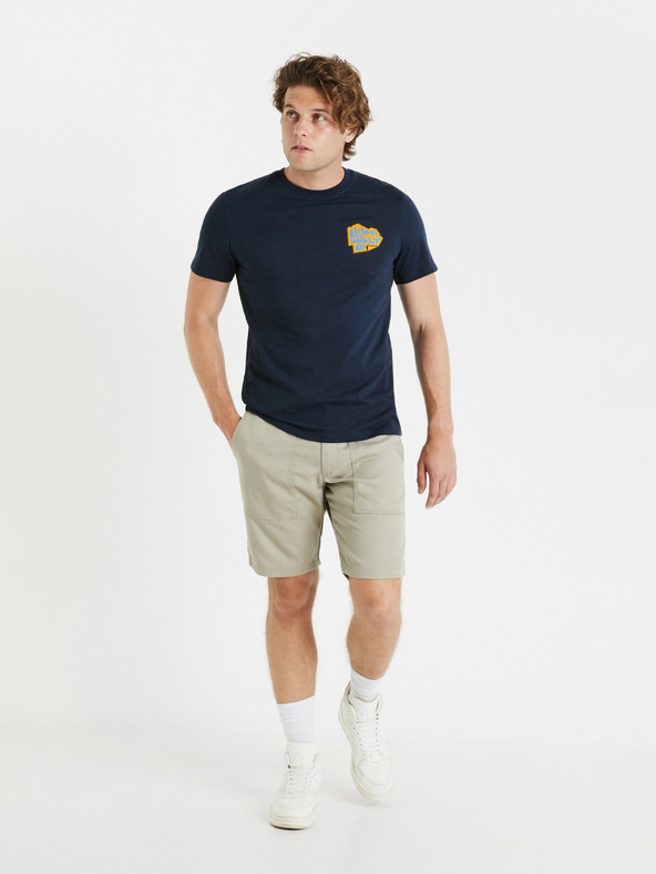 Celio Тъмно синя мъжка тениска Celio Fortnite