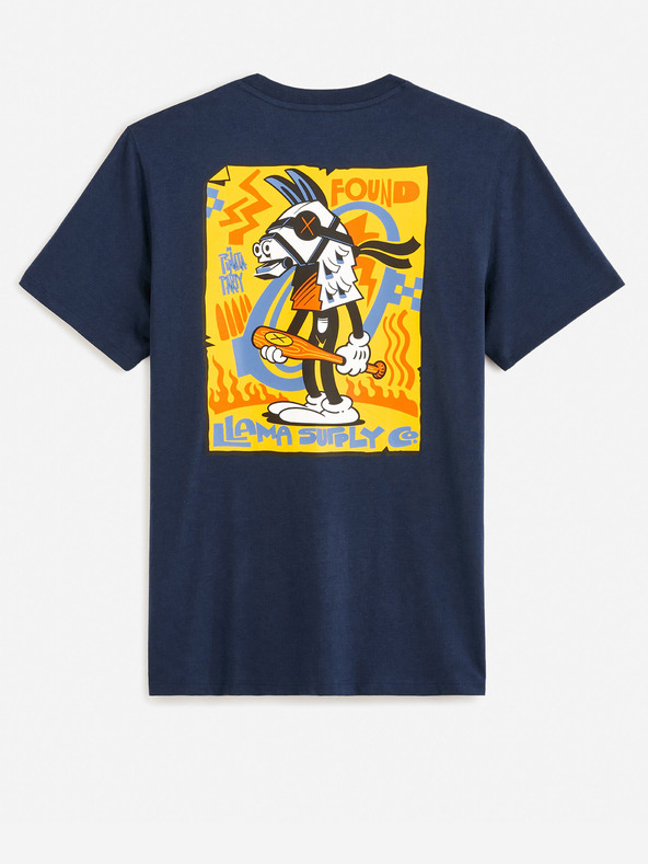 Celio Тъмно синя мъжка тениска Celio Fortnite