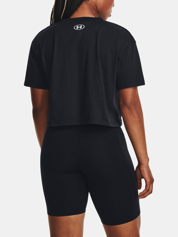 Under Armour Дамска тениска Under Armour UA COLLEGIATE CREST CROP SS
