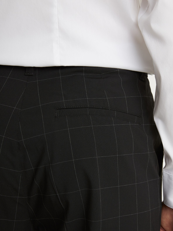 Celio Черен мъжки кариран скъсен панталон Celio Fonoel