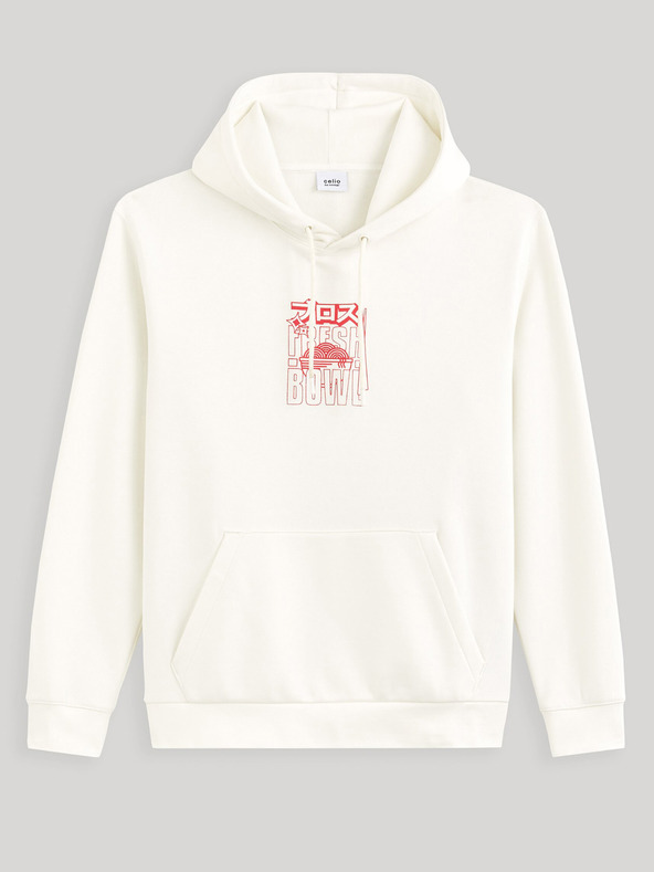 Celio Кремав мъжки суитшърт с качулка Celio Fejabowl