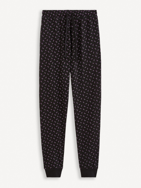 Celio Черна мъжка пижама на шарки Celio Fipyauber