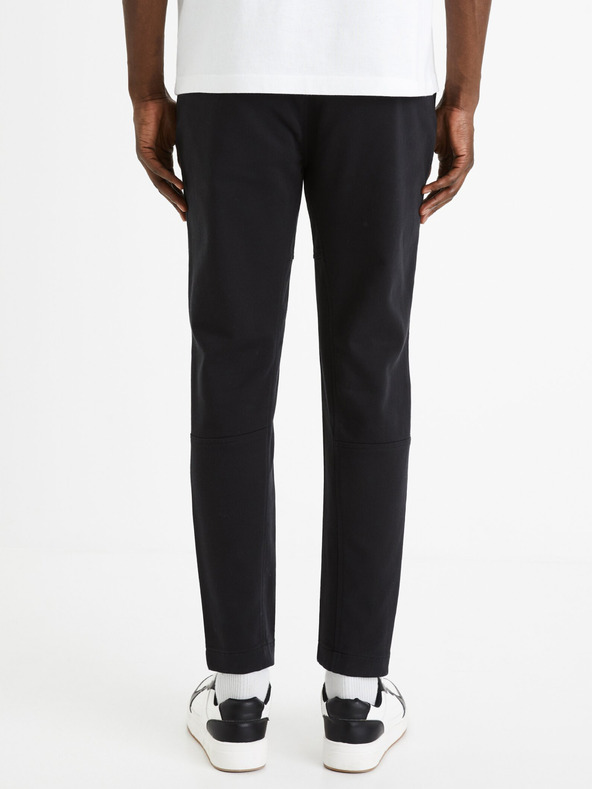 Celio Черни мъжки панталони с изрязани крачоли Celio Fodamso