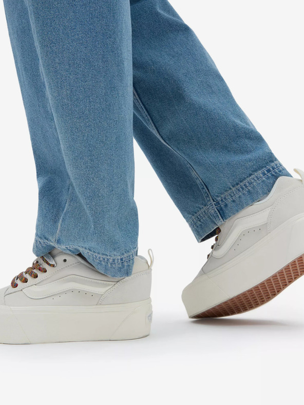 Vans Светлосиви дамски велурени маратонки на платформа VANS Knu Stack