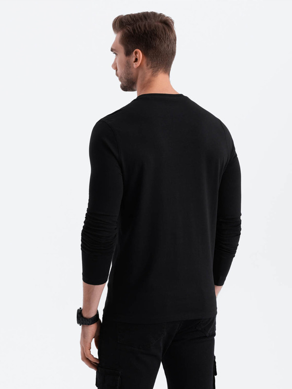 Ombre Clothing Черна мъжка тениска Ombre Clothing