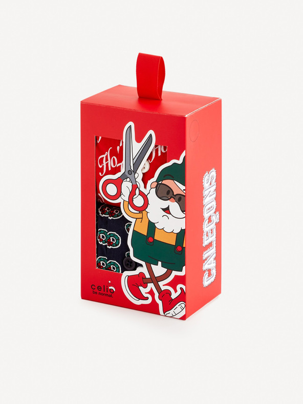 Celio Комплект от два цветни мъжки коледни панталона в подаръчен пакет Celio