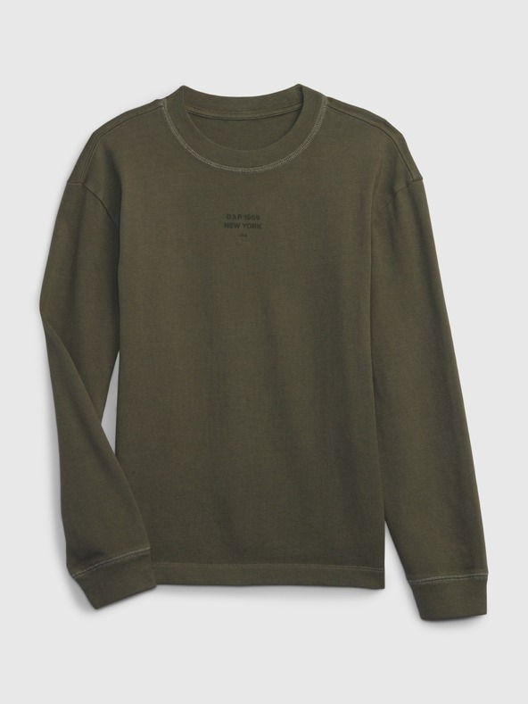 GAP Детска памучна тениска с висока плътност GAP