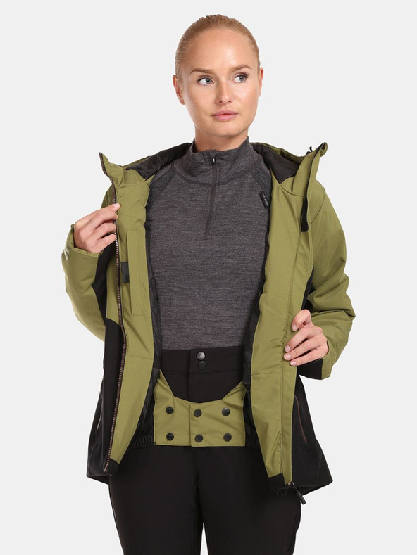 Kilpi Дамско зимно яке Kilpi Flip в цвят каки