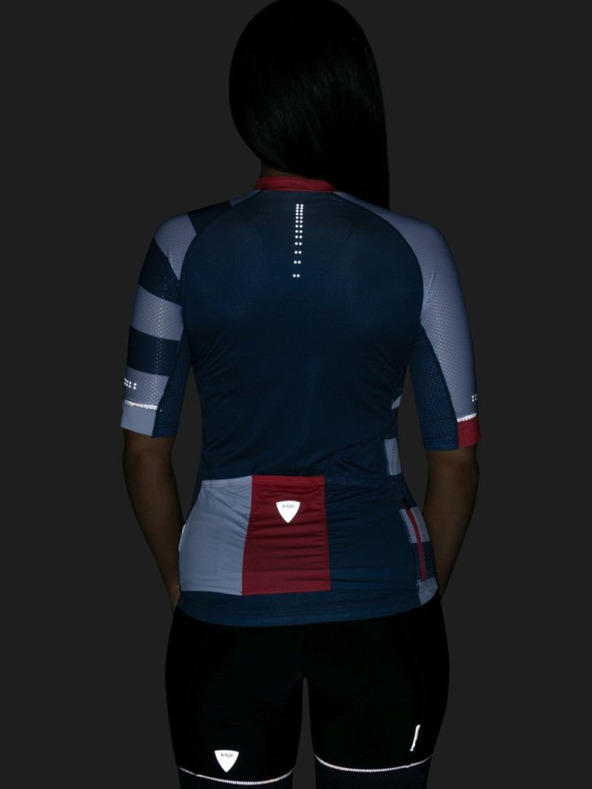 Kilpi Бяло и синьо дамско колоездачно трико Kilpi Wild