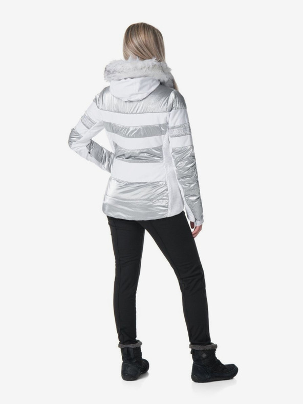 Kilpi Дамско ски яке Kilpi Dalila в бяло, сиво и сребристо