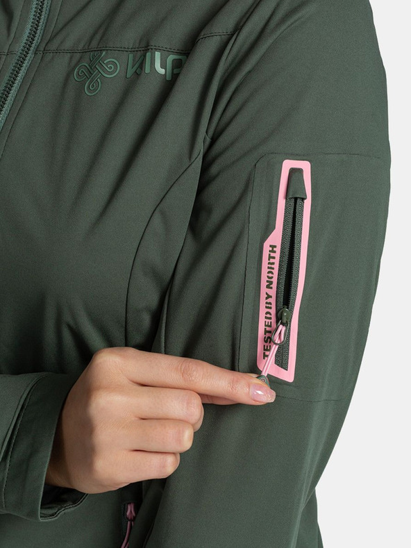 Kilpi Тъмнозелено дамско софтшел яке Kilpi Beltra-W