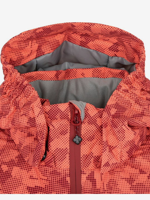 Kilpi Червено и оранжево шарено ски яке за момичета Kilpi SAARA-JG