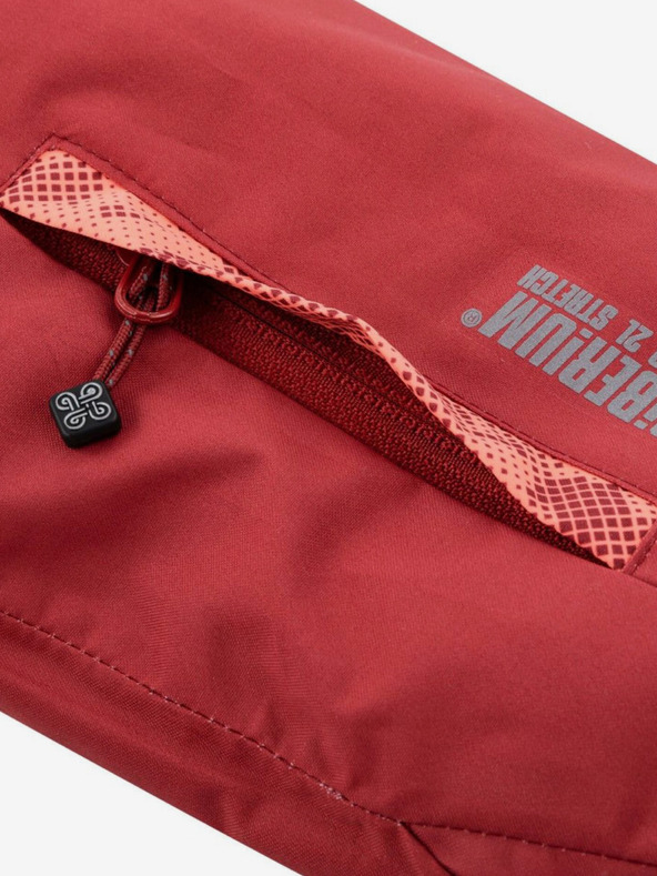 Kilpi Червено и оранжево шарено ски яке за момичета Kilpi SAARA-JG