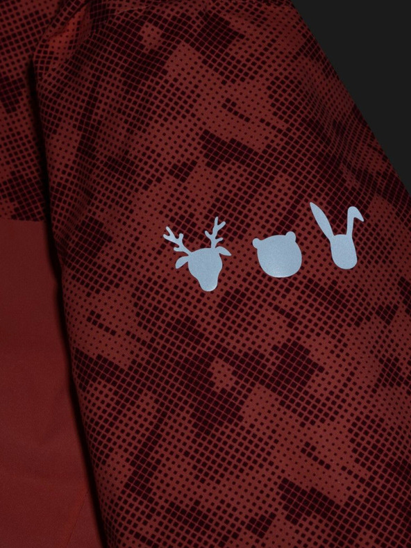 Kilpi Червено и оранжево шарено ски яке за момичета Kilpi SAARA-JG