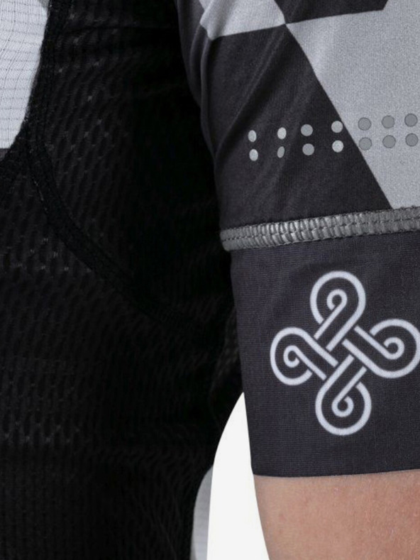 Kilpi Черно-бяла дамска колоездачна фланелка Kilpi Adamello-W